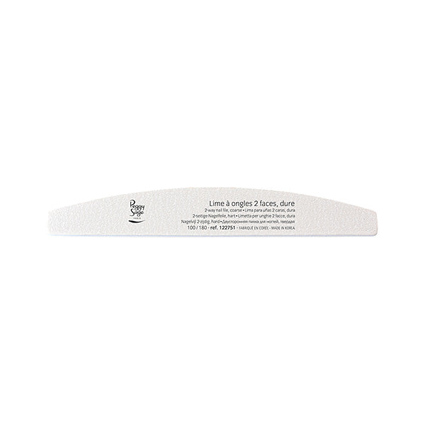 Peggy Sage Limetta Mezzaluna Unghie 2 Facce 100/180, Bianco