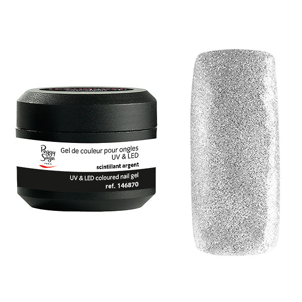 Peggy Sage Gel Uv&led Colorato per Unghie Scintillant Argent 5G