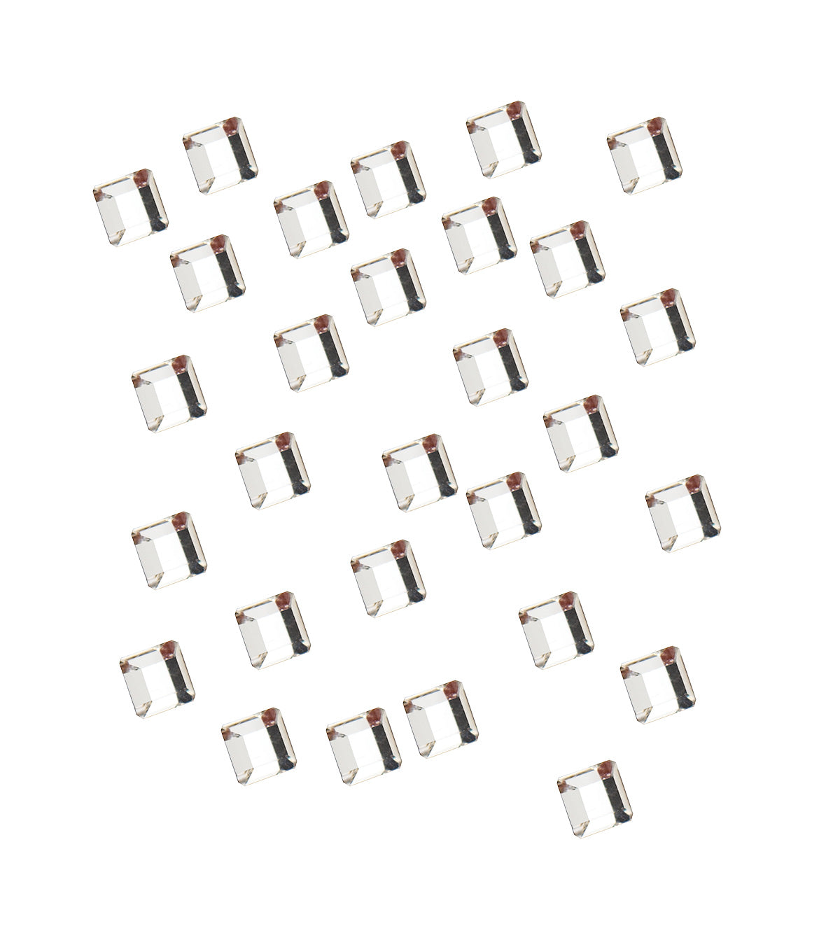 Peggy Sage 28 Strass per Unghie Quadrato Argento 2 Mm
