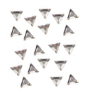 Peggy Sage 20 Strass per Unghie Triangolare Argento 3 Mm
