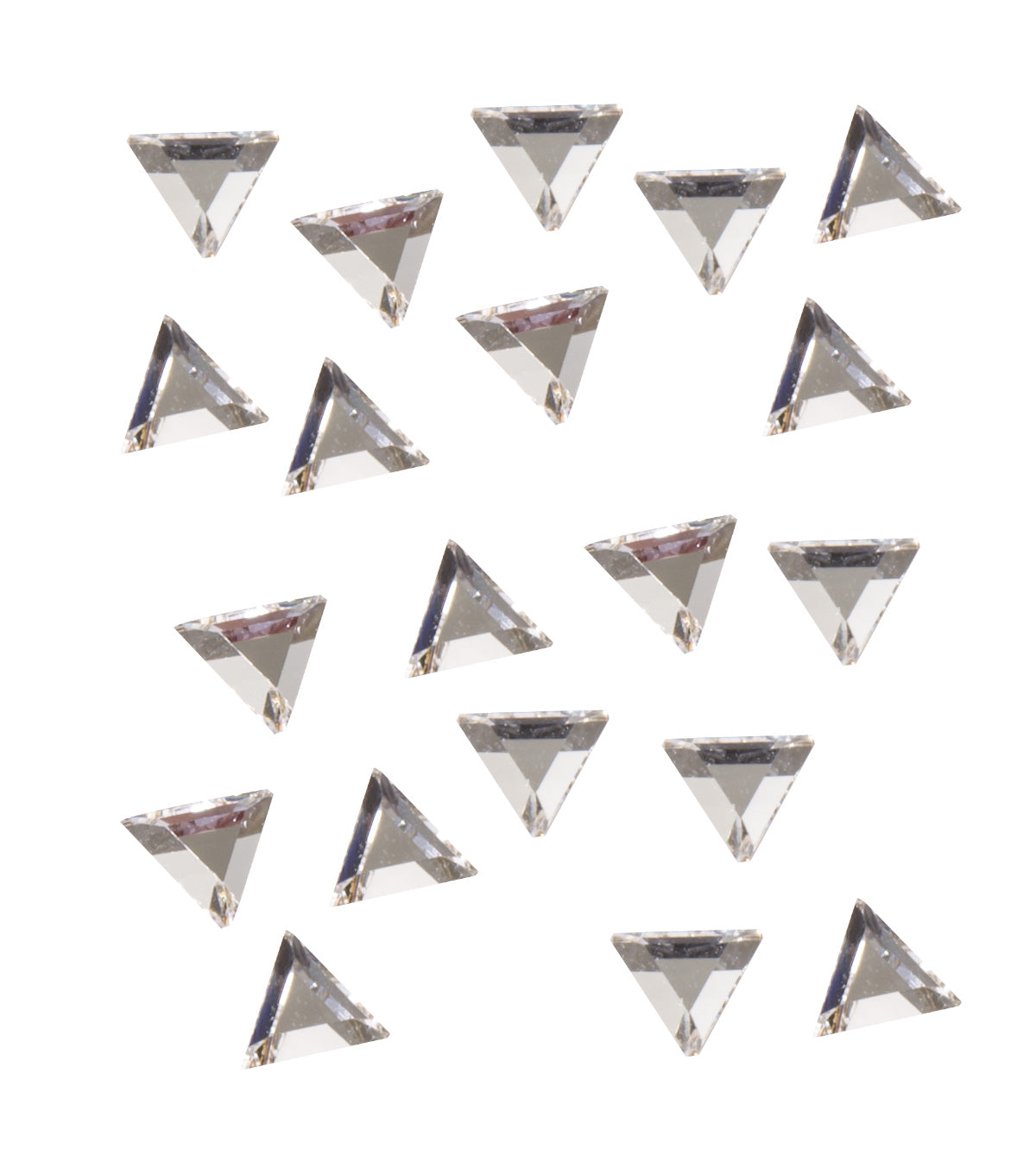 Peggy Sage 20 Strass per Unghie Triangolare Argento 3 Mm