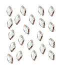 Peggy Sage 20 Strass per Unghie Ovale Sfilata Argento 4 X 2 Mm