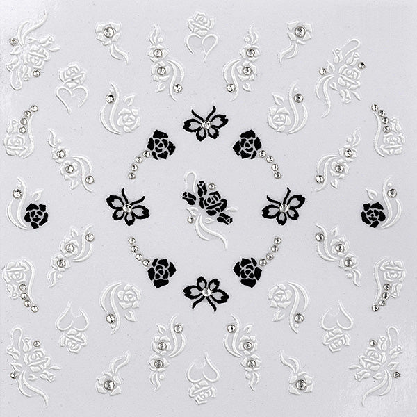 Peggy Sage Decorazioni Adesive per Unghie Black Ewhite