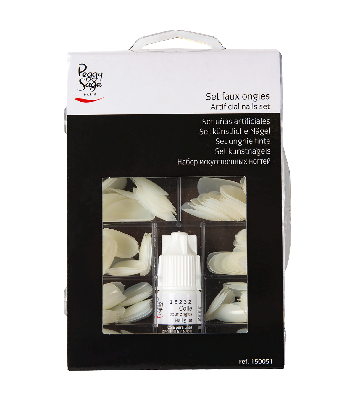 Peggy Sage Set 200 Unghie Finte + Colla