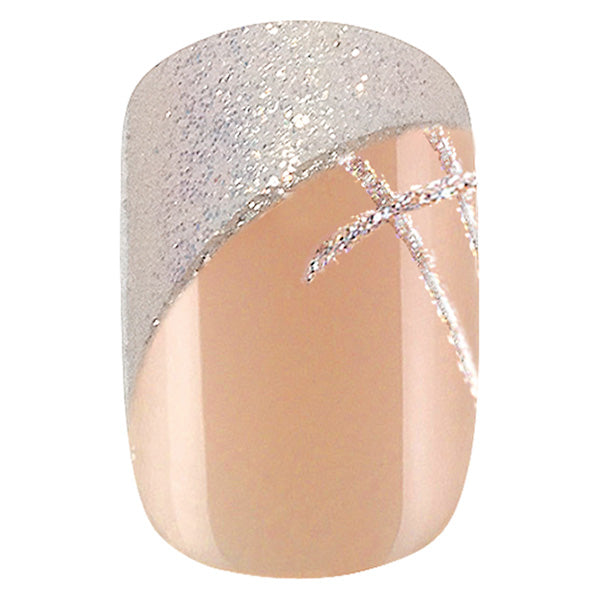 Peggy Sage Set 24 Unghie Finte Idyllic Nails - Shiny French