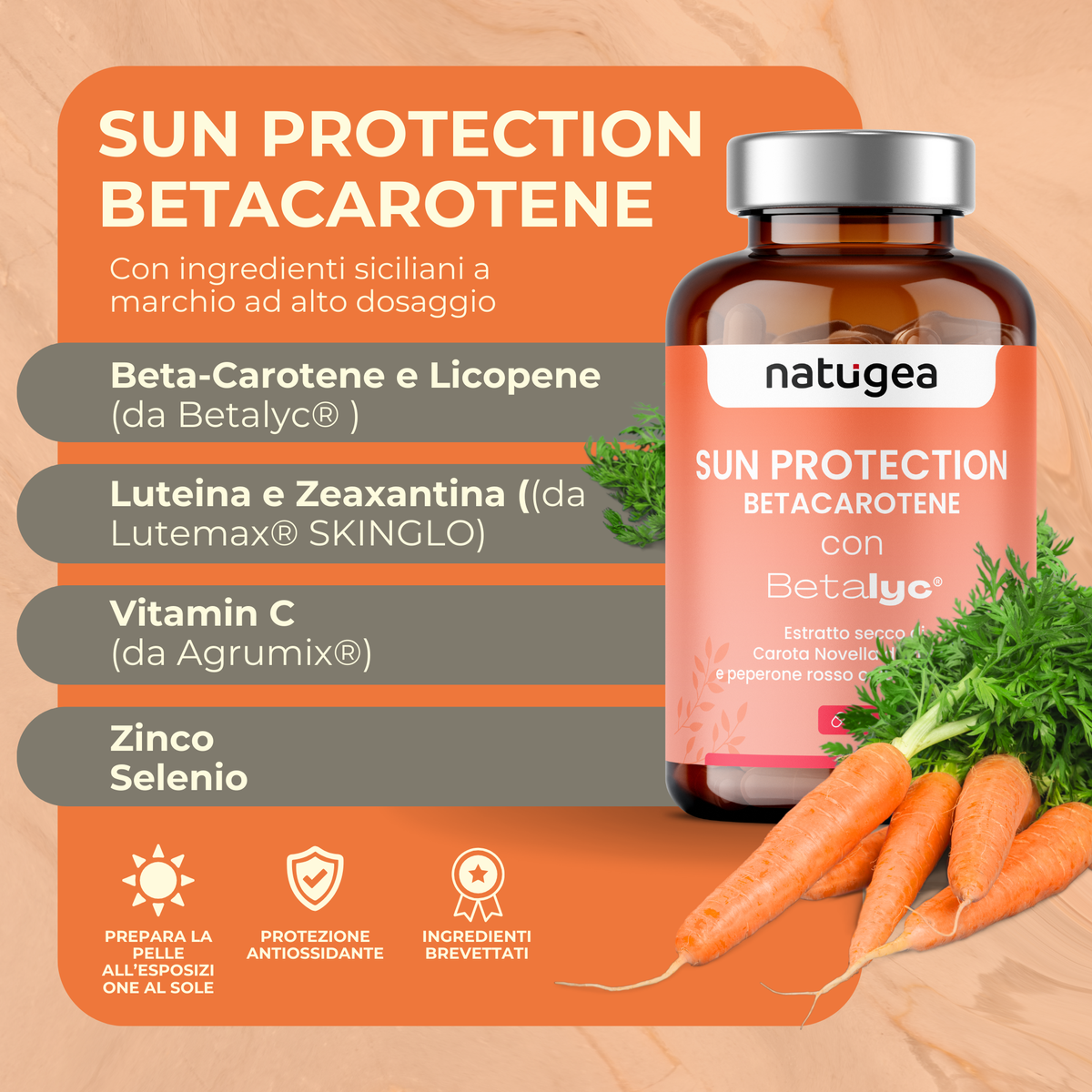 Betacarotene con Betalyc® e Agrumix®