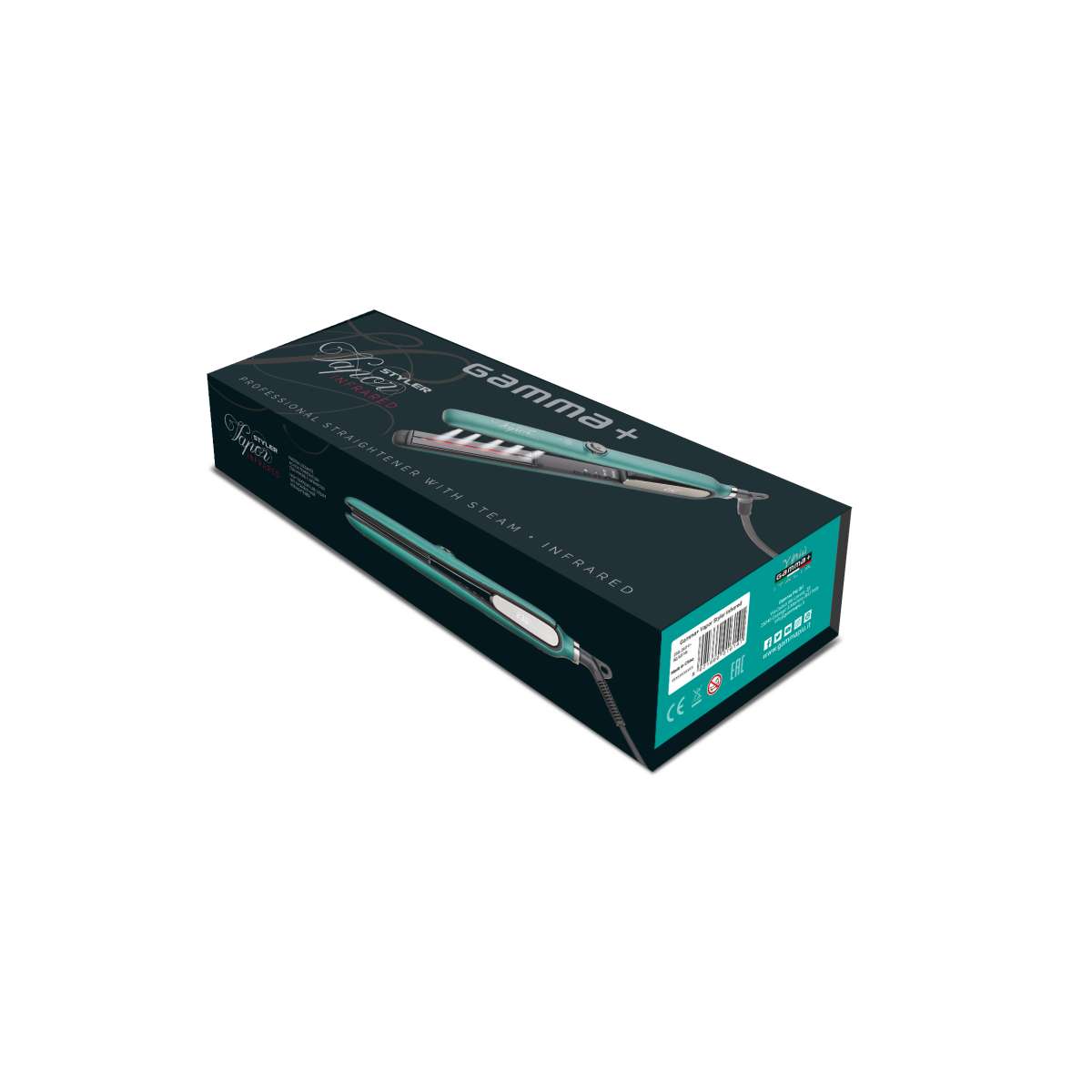 GammaPiù Styler Vapor Infrared Piastra Per Capelli A Vapore E Infrarossi 230°