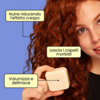 Shampoo Solido Anticrespo per Capelli Secchi o Ricci x2