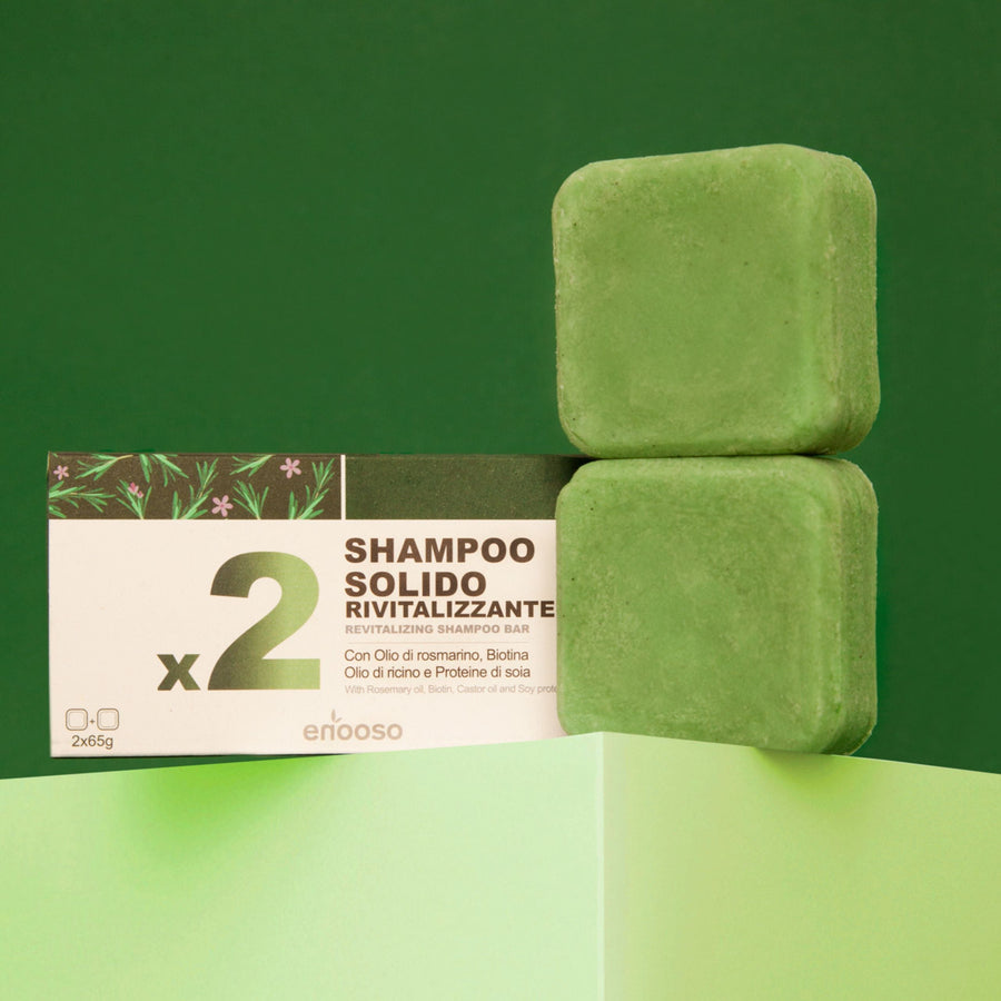 Shampoo Solido Rivitalizzante Biotina e Rosmarino x2