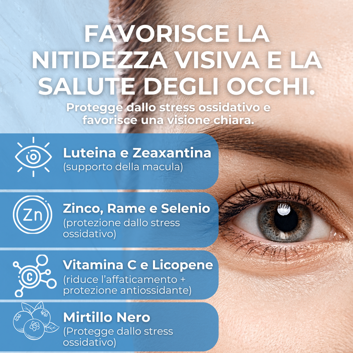 Luteina, zinco e vitamina C · 60 compresse