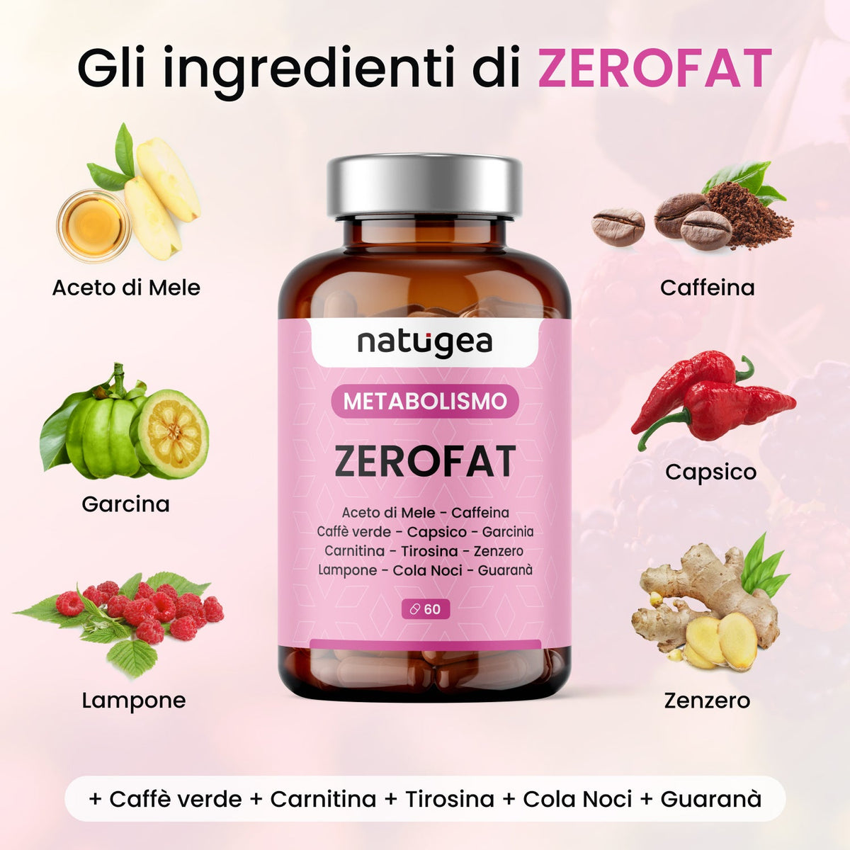 ZEROFAT® · Caffeina, carnitina e guaranà