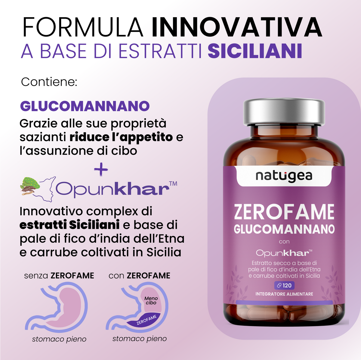 ZEROFAME® · Glucomannano con Opunkhar®