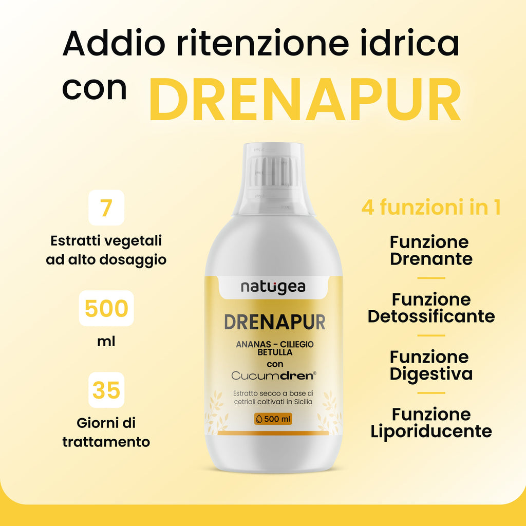 Drenapur liquido · Bromelina e cetriolo