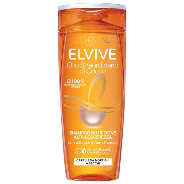 L’Oréal Elvive Shampoo Olio Straordinario Olio Fine Cocco 285 ml