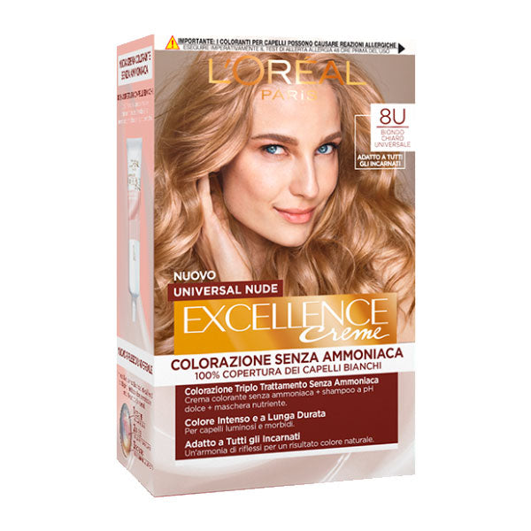 L’Oréal Excellence No Ammoniaca Biondo Chiaro Nude 8U