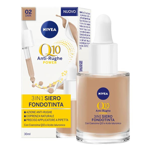 Nivea Q10 Anti-rughe 3IN1 Siero Fondotinta 02 Dark