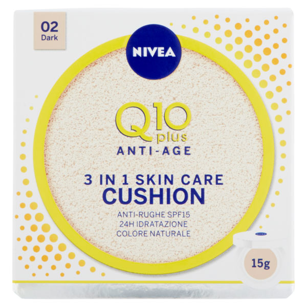Nivea Q10 Plus Anti AGE3 in 1 Skin Care Cushion Dark 15G