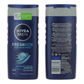 Nivea Men Cool Kick / Fresh Kick, doccia shampoo 250 ml — vista fronte e retro della stessa confezione