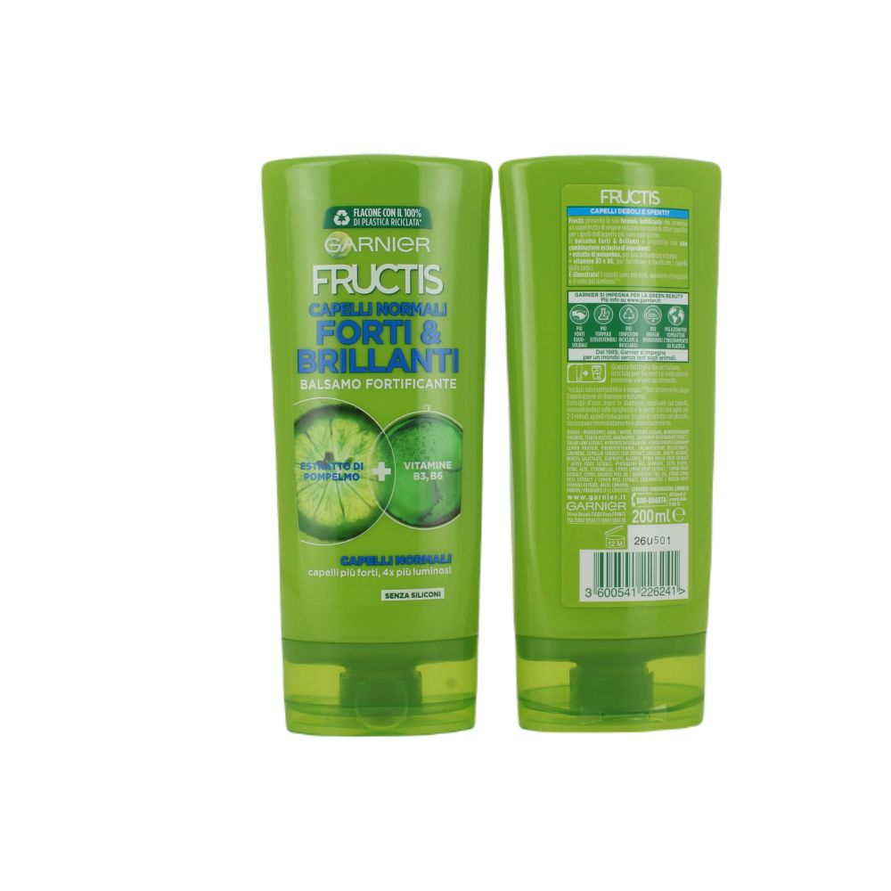 Garnier Fructis Balsamo Capelli Normali 200 ml — vista fronte e retro della stessa confezione